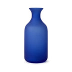 Sculptural Cobalt Blue Frosted Glass Vessels Set, Mexican 1980s