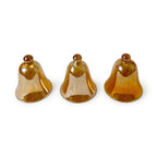 Set of Six Vintage Peach Lustre Glass Cloche Bells, Mid-Century, circa 1950s