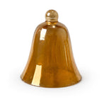 Set of Six Vintage Peach Lustre Glass Cloche Bells, Mid-Century, circa 1950s