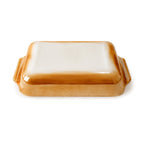 Set of 3 Vintage Fire-King Peach Lustre Baking Dishes, 1950s