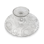 Antique American Pressed Glass Compote, Oval, Floral Motifs, 1890-1910