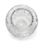 Antique American Cut Glass Vase, Spherical Design, Floral Motifs, 1900