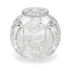 Antique American Cut Glass Vase, Spherical Design, Floral Motifs, 1900
