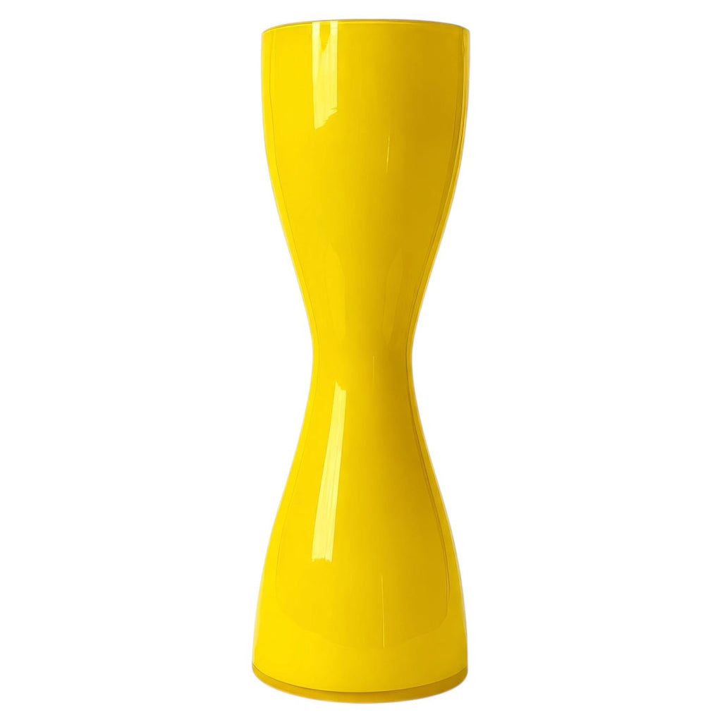 Yellow Hourglass-Shaped Decorative Base, Mid-Century Modern, 1950s