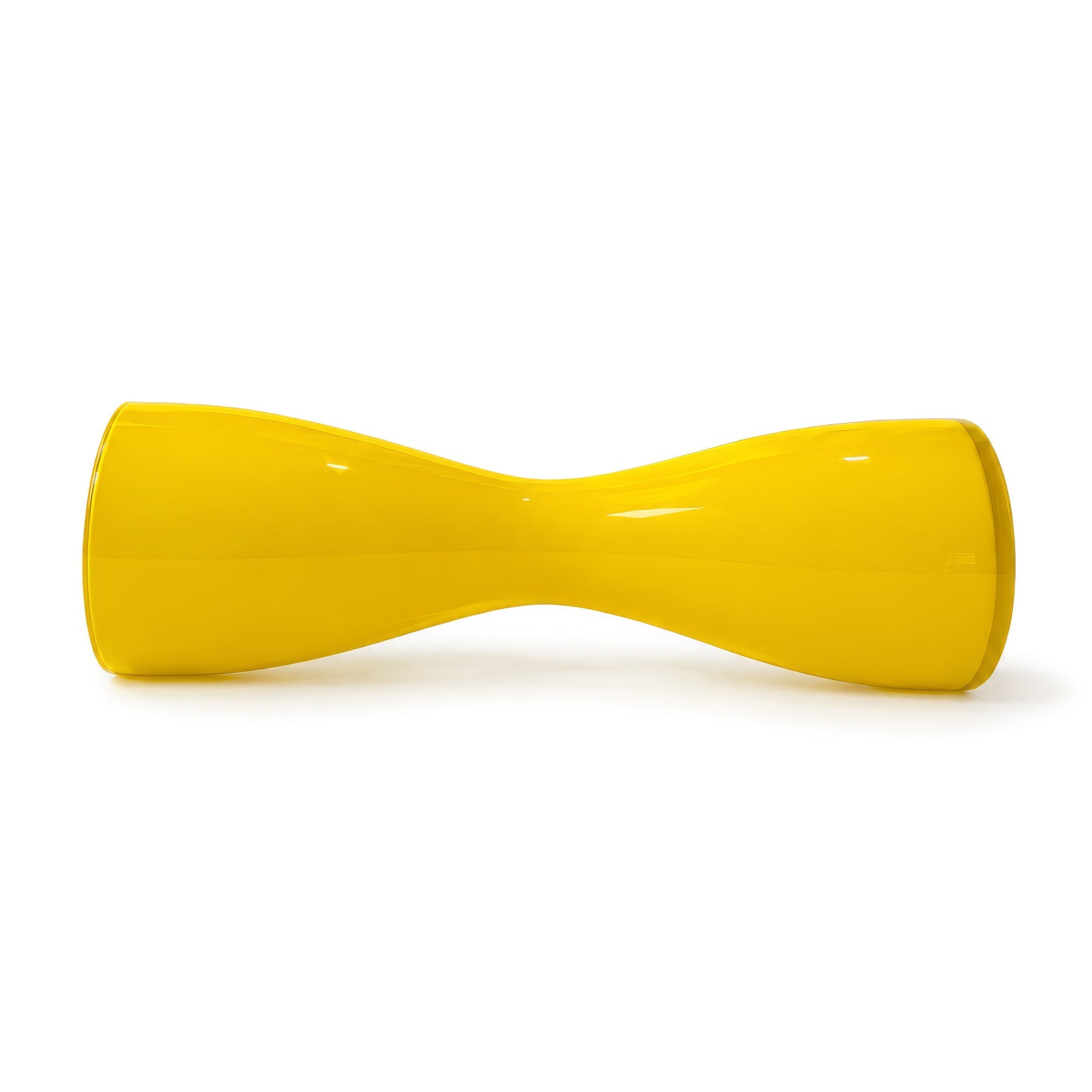 Yellow Hourglass-Shaped Decorative Base, Mid-Century Modern, 1950s