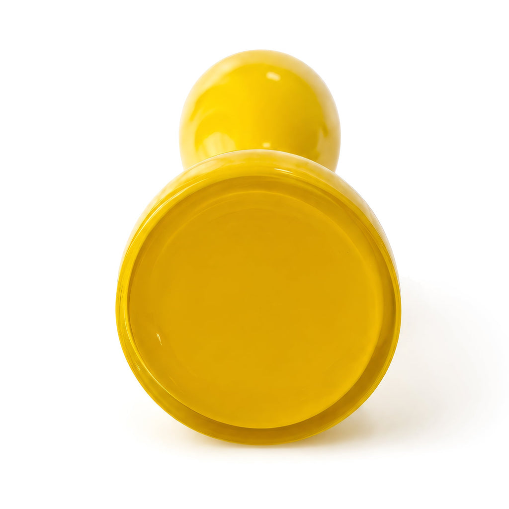 Yellow Hourglass-Shaped Decorative Base, Mid-Century Modern, 1950s