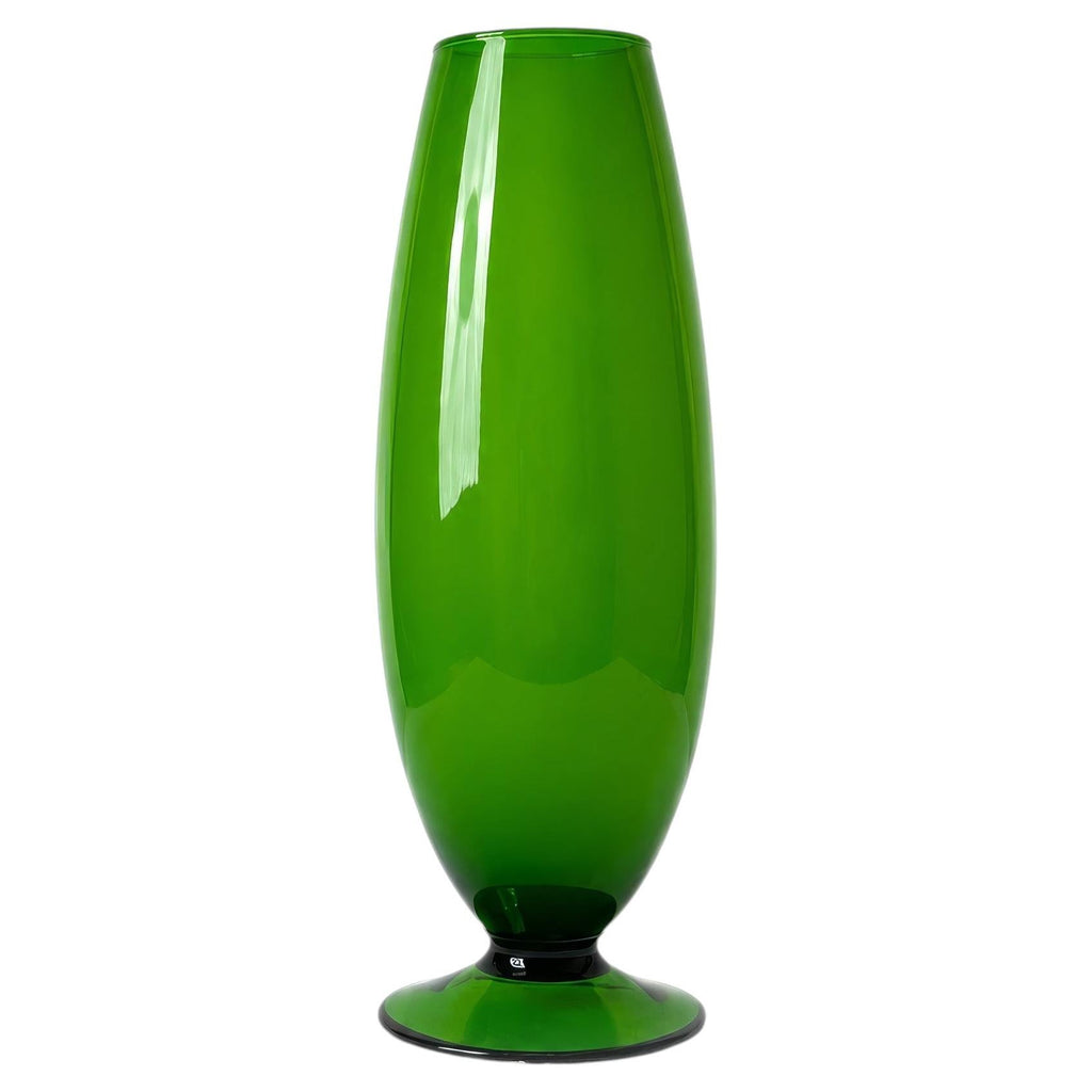 Vintage Green Glass Vase from Empoli, Italy, Mid-Century Modern, 1950s