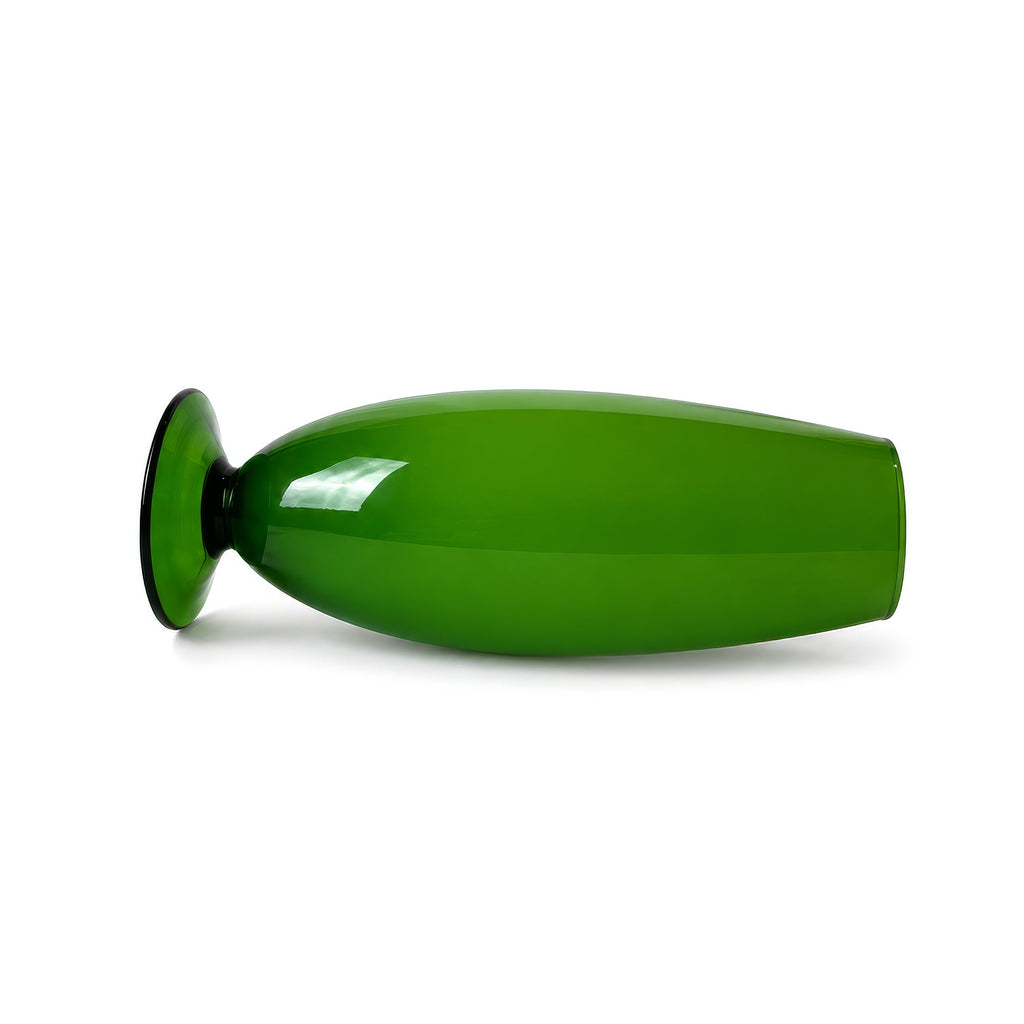 Vintage Green Glass Vase from Empoli, Italy, Mid-Century Modern, 1950s