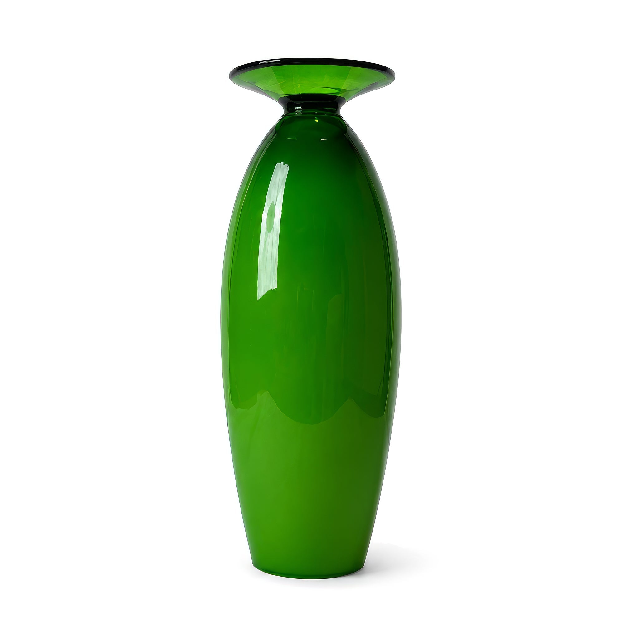 Vintage Green Glass Vase from Empoli, Italy, Mid-Century Modern, 1950s