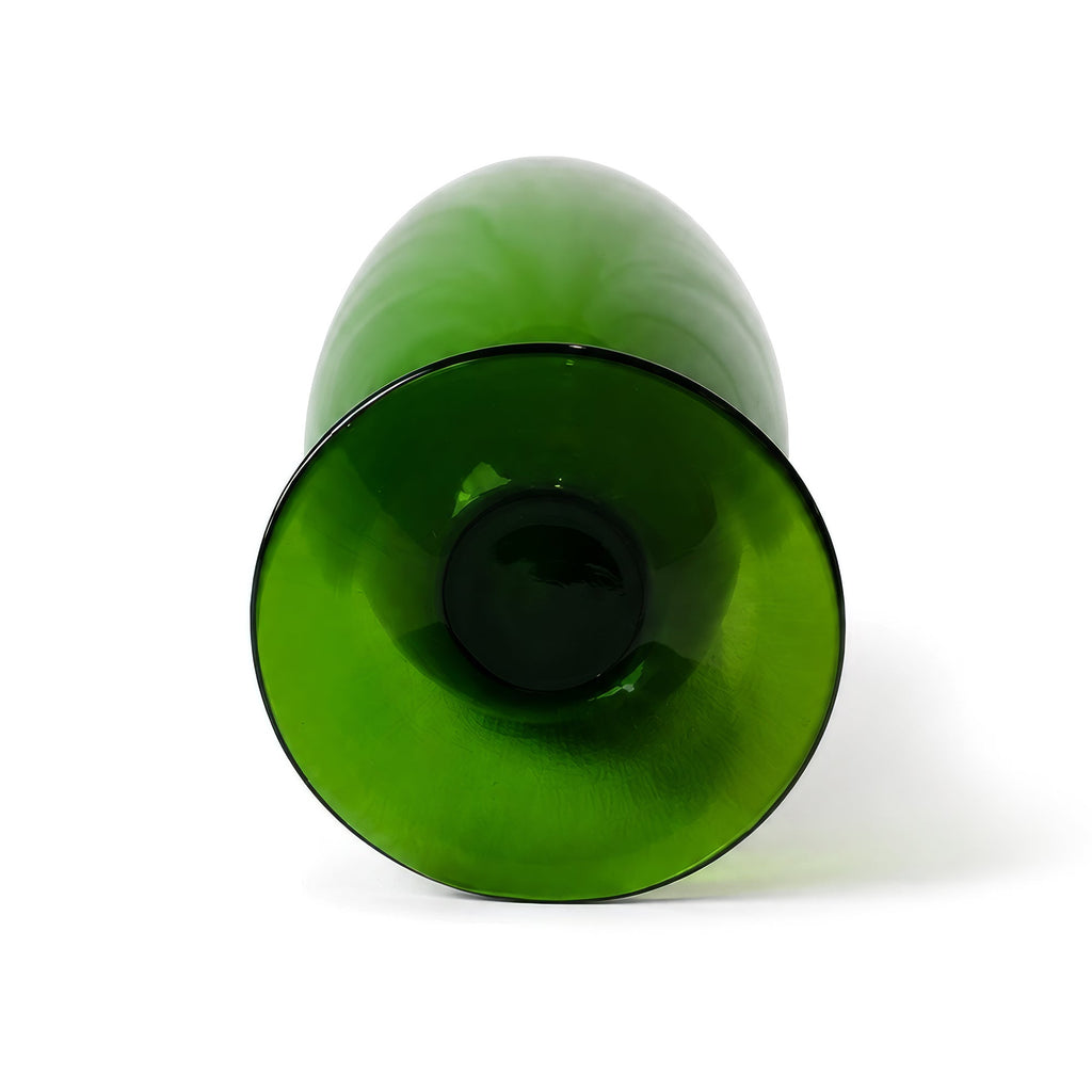 Vintage Green Glass Vase from Empoli, Italy, Mid-Century Modern, 1950s