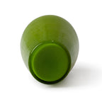 Sculptural Lime Green Empoli Glass Vase, Italy, Blown Glass, 1960s