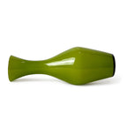 Sculptural Lime Green Empoli Glass Vase, Italy, Blown Glass, 1960s