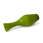 Sculptural Lime Green Empoli Glass Vase, Italy, Blown Glass, 1960s