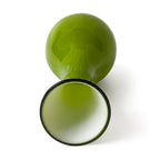 Sculptural Lime Green Empoli Glass Vase, Italy, Blown Glass, 1960s