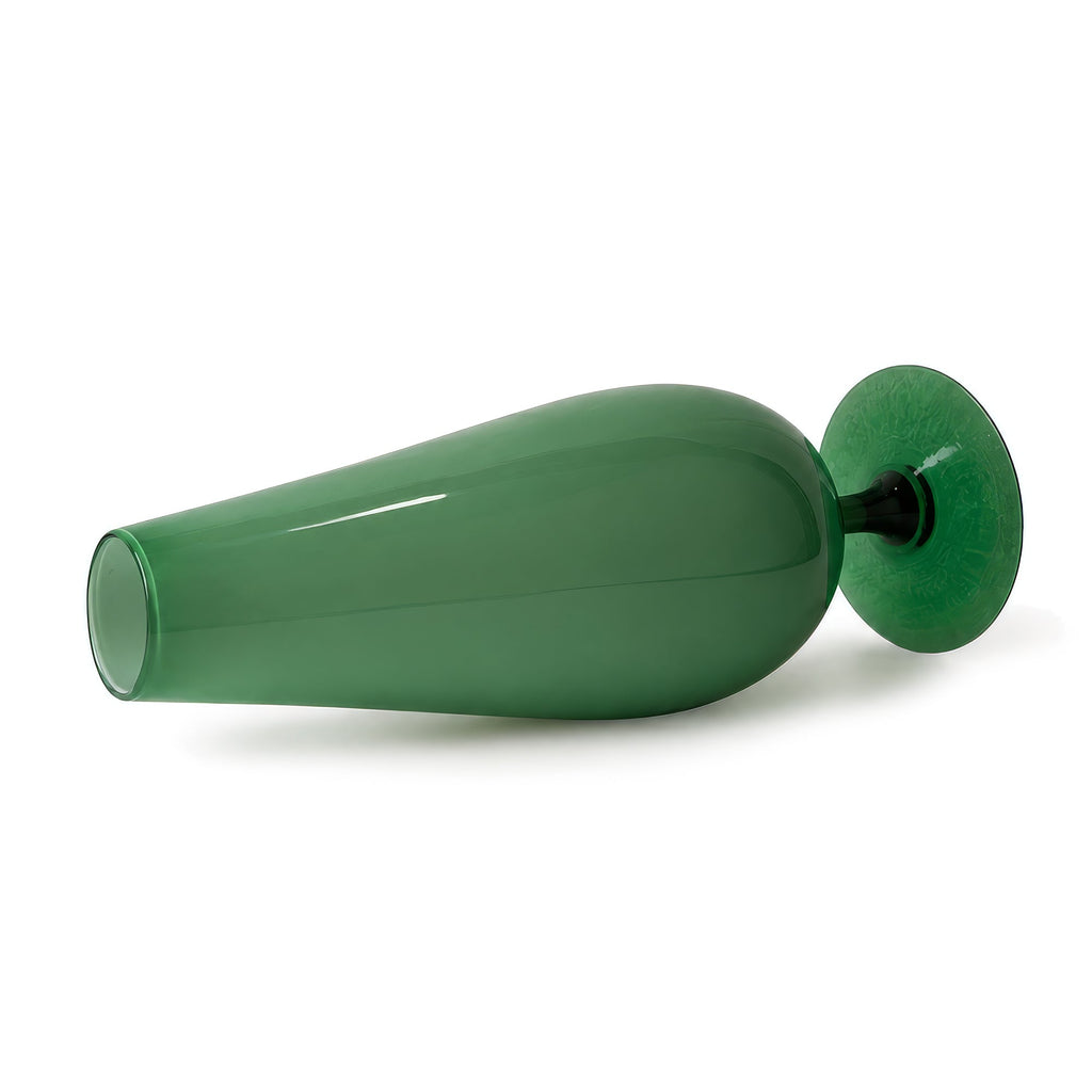 Mid-Century Modern Footed Art Glass Vase, Italian Design, 1960s