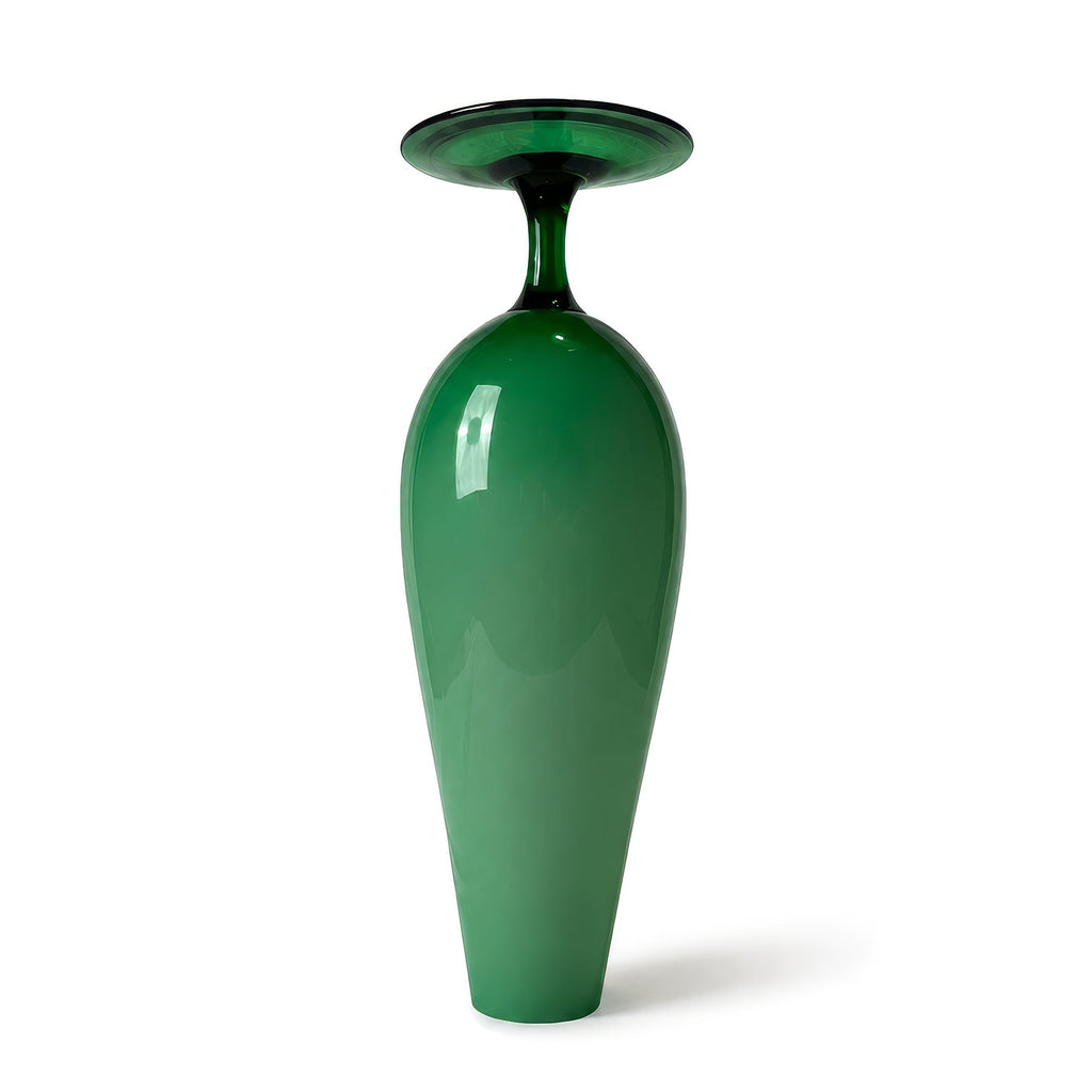 Mid-Century Modern Footed Art Glass Vase, Italian Design, 1960s