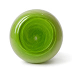Vintage Murano Glass Vase, Green and White Spiral Design, Italy, 1970s