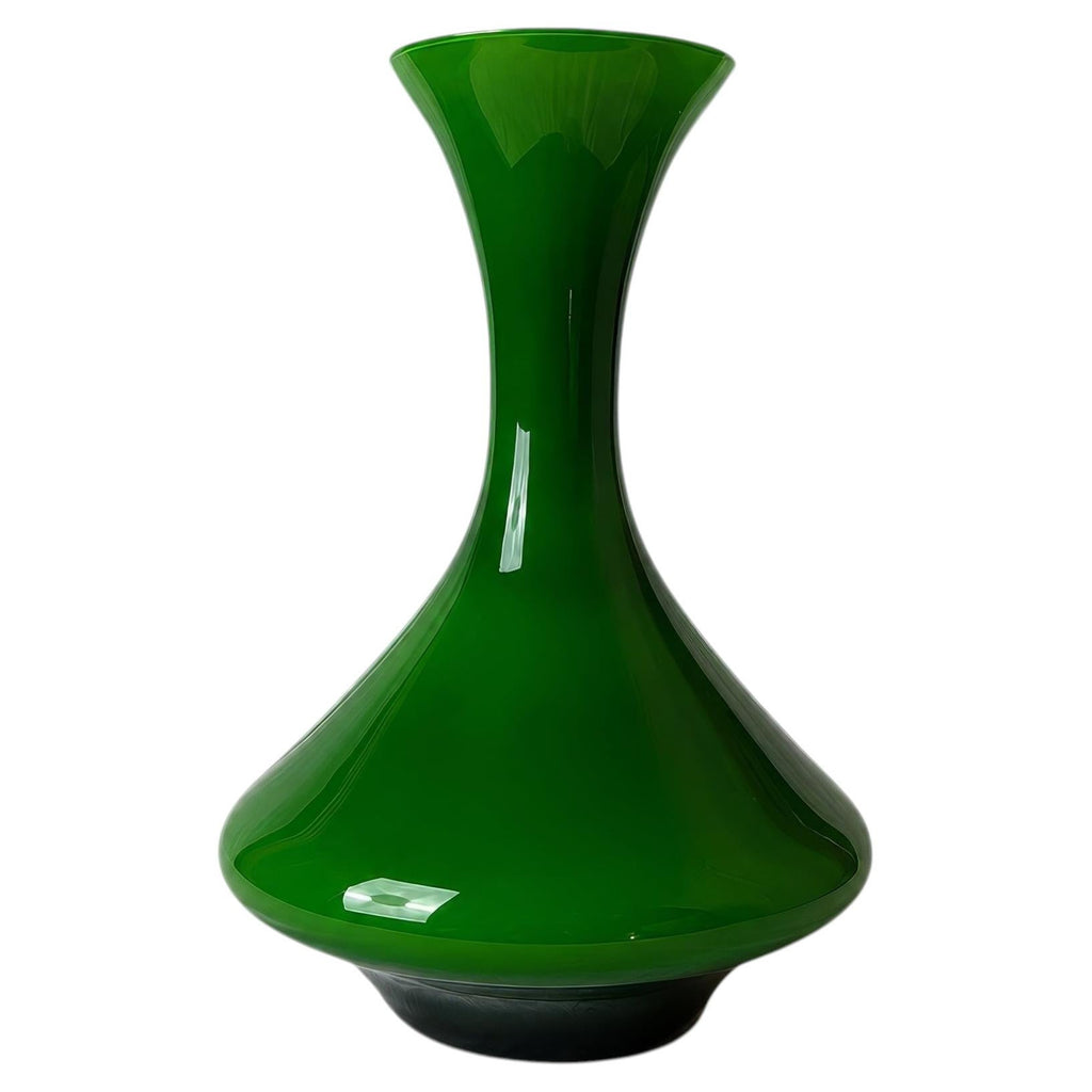 1970s Norwegian Art Glass Vase by Willy Johansson, Jade Green