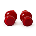 Pair of Ruby Red Art Glass Vases, Mid-Century Danish Design