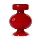 Pair of Ruby Red Art Glass Vases, Mid-Century Danish Design