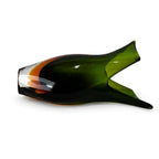 Murano Sommerso Glass Vases, Green &amp; Orange, Italy, 1970