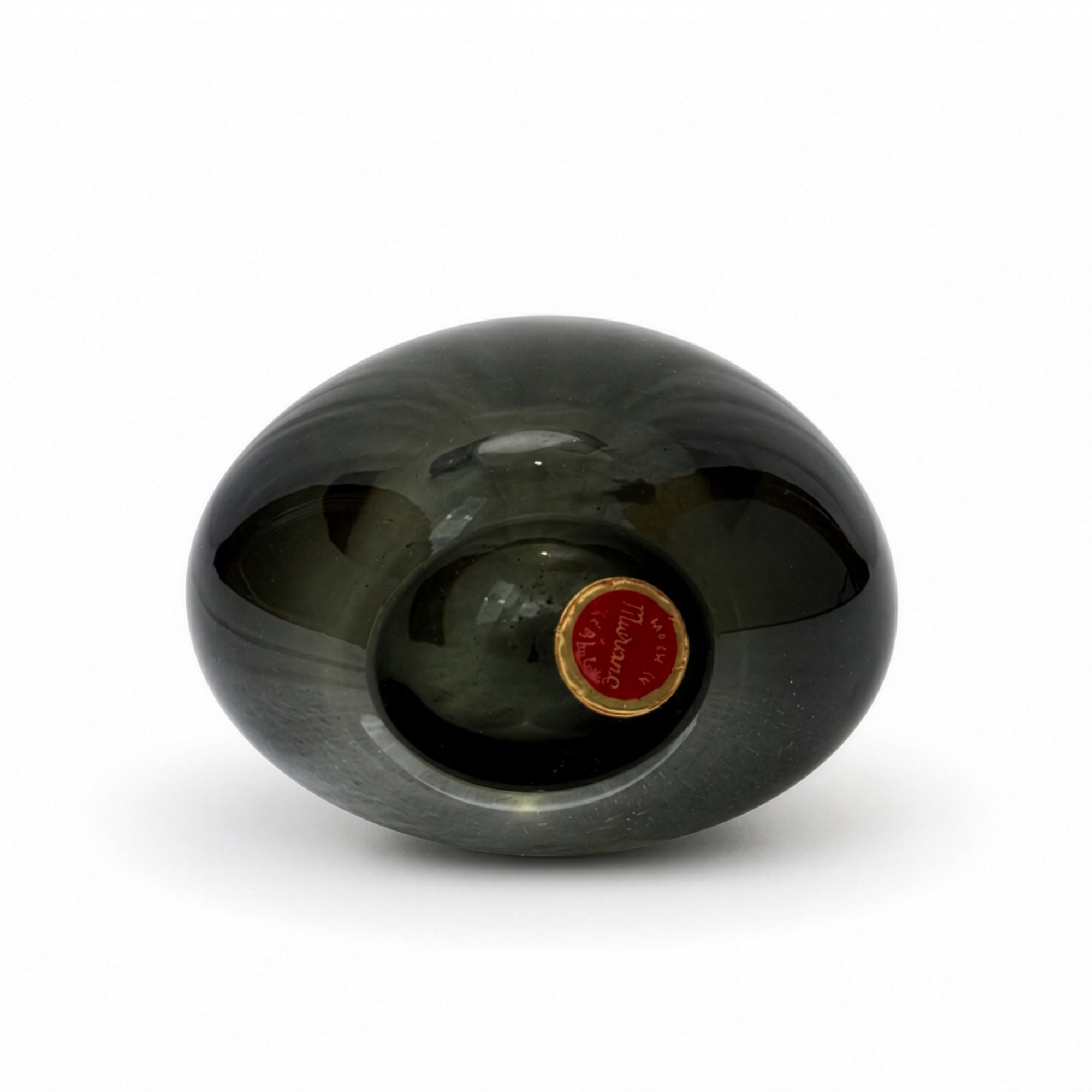 Pair of Mid-Century Murano Sommerso Glass Bases in Fumé Gray