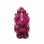 Czechoslovakian Art Glass Cat's Head Vase and Bowl Set, Pink, 1960s