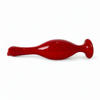 Sculptural German Ceramic Vase, Glossy Red Glaze, Mid-Century