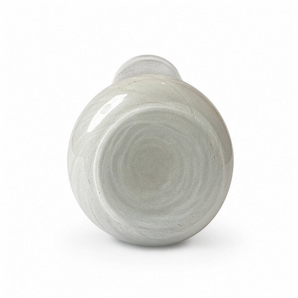 1970s Murano Glass Bottle with White Spiral Filigree, Vintage Italian