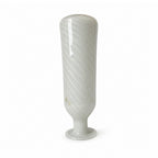 1970s Murano Glass Bottle with White Spiral Filigree, Vintage Italian