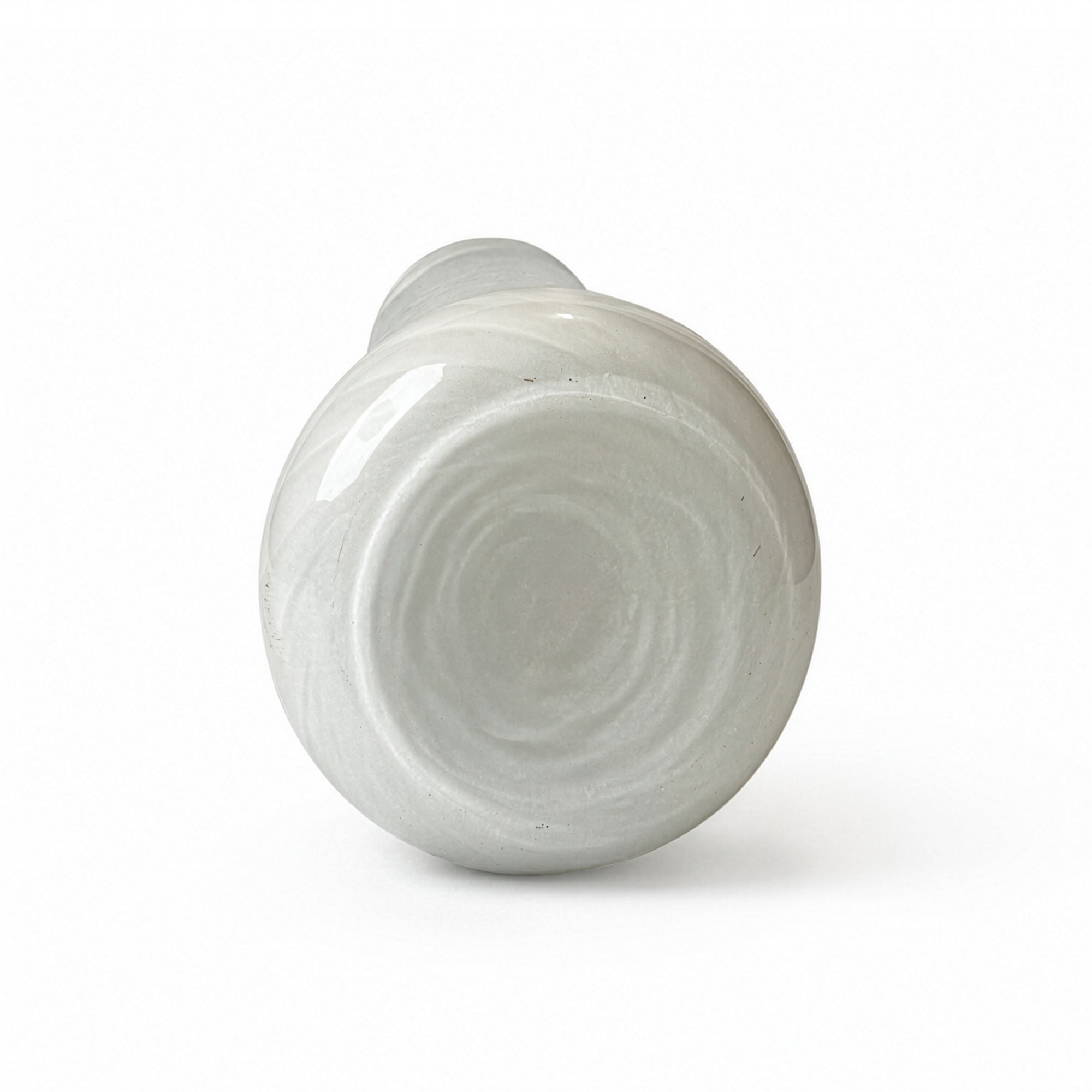 1970s Murano Glass Bottle with White Spiral Filigree, Vintage Italian