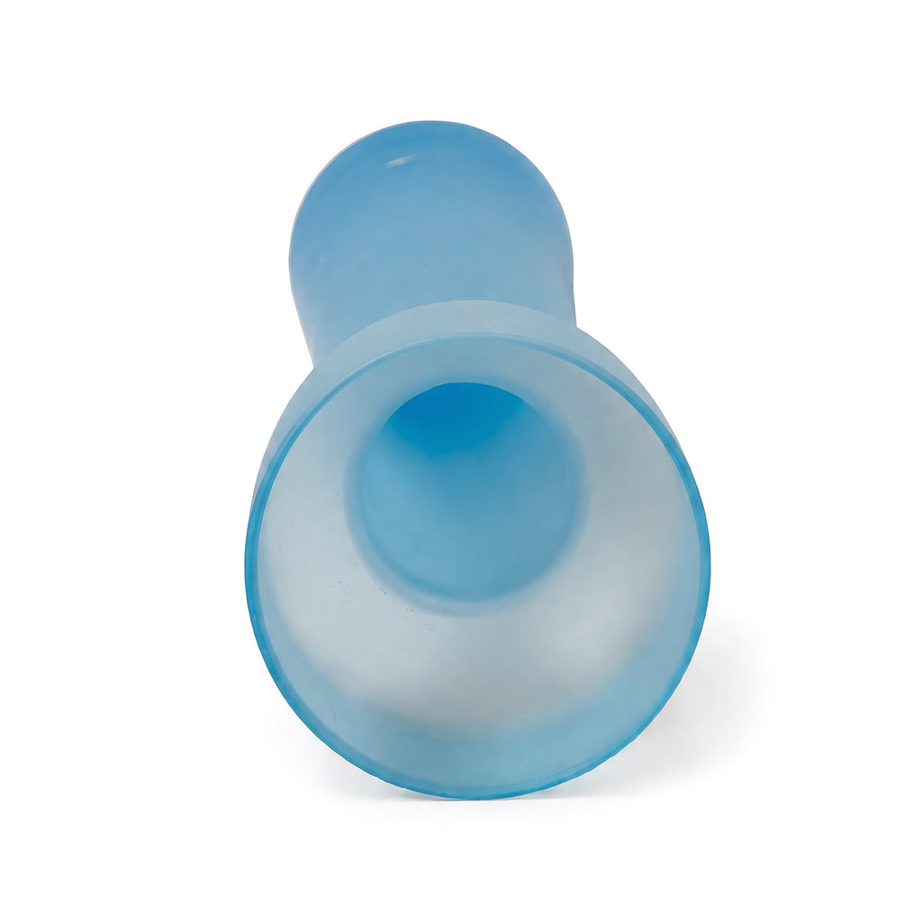 Mid-Century Italian Handblown Sky Blue Art Glass Vase, Circa 1970