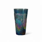 Vintage Iridescent Blue Glassware Set with Pitcher and Tumblers, 1970