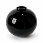 Vintage Set of Seven Black Glass Vessels, Mid-Century Modern, 1970s
