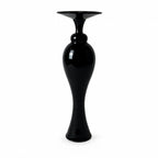 Vintage Set of Seven Black Glass Vessels, Mid-Century Modern, 1970s