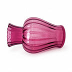 Mid-Century Vintage Ribbed Pink Art Glass Vessels Set, 1970