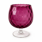 Mid-Century Vintage Ribbed Pink Art Glass Vessels Set, 1970