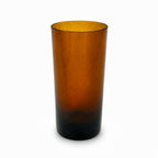 Set of Three Vintage Dark Amber Glass Vessels, 1970s