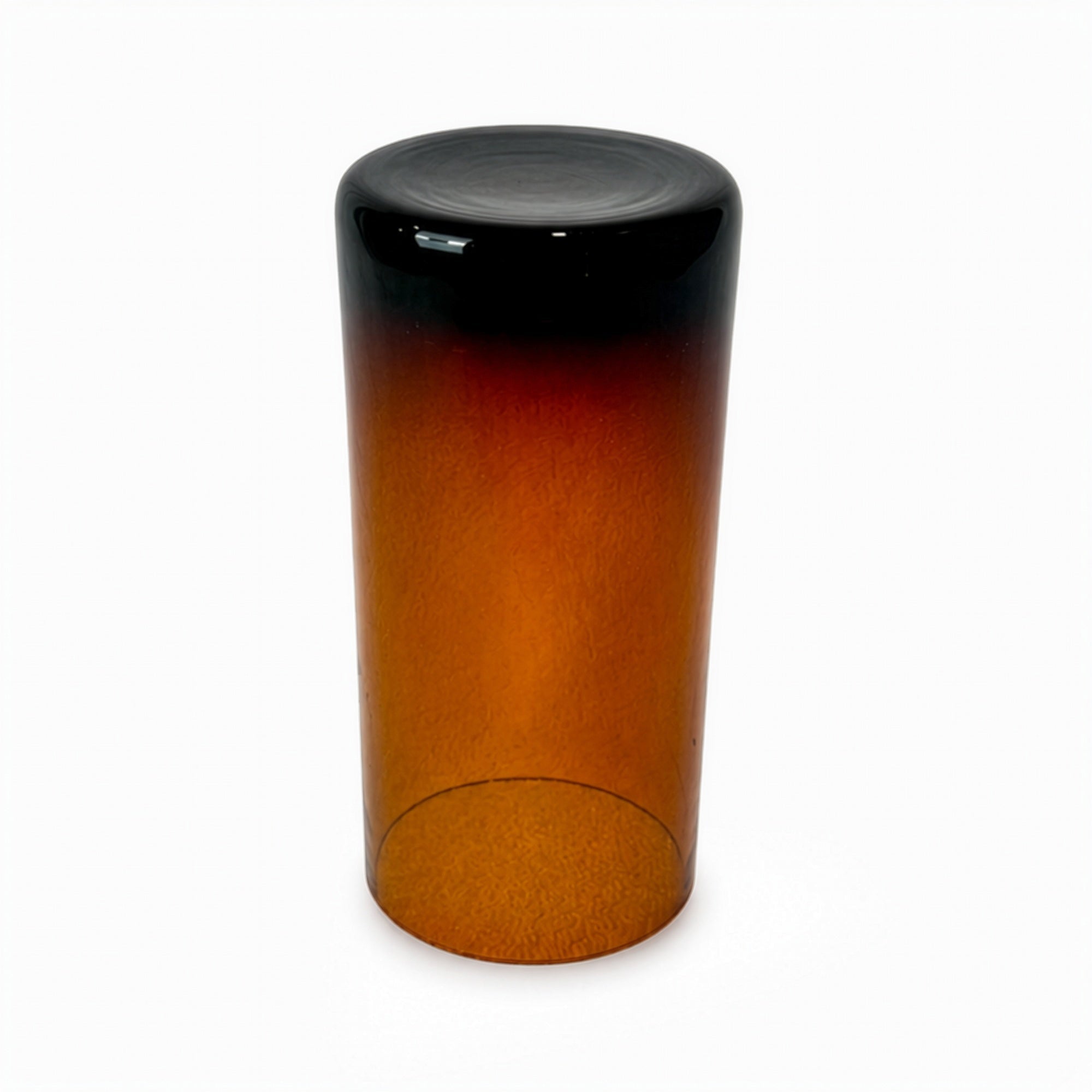 Set of Three Vintage Dark Amber Glass Vessels, 1970s
