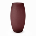 Elegant Pair of Purple Matte Glass Vases, Post-Modern Design, 1990