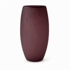 Elegant Pair of Purple Matte Glass Vases, Post-Modern Design, 1990