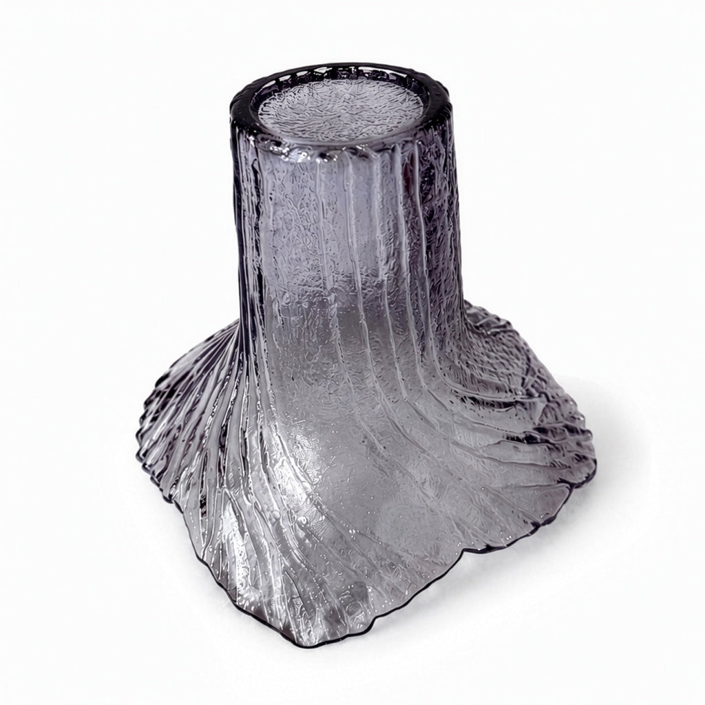 Vintage Amethyst Textured Glass Vase, 1980s American Design