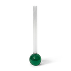 Pair of Bud Vases with Spherical Bases in Green Tones