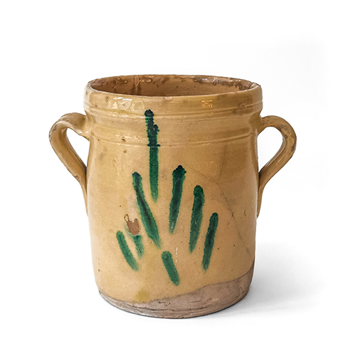 Amphora With Green Botanical Decoration