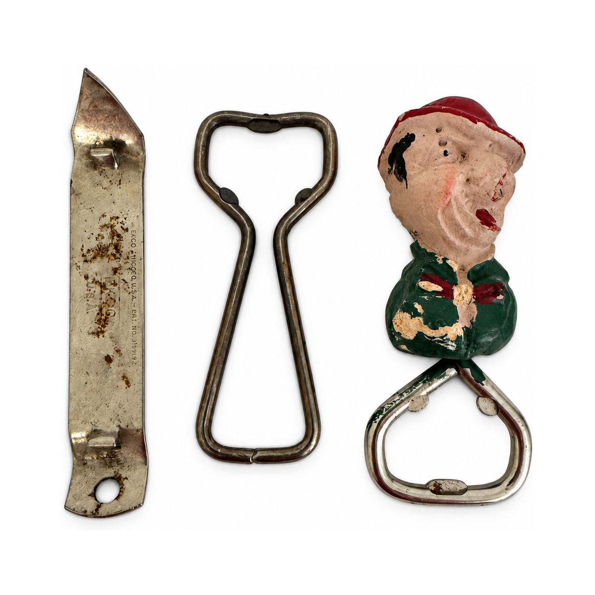 Vintage 18 Metal Bottle Openers & Figural Corkscrews Collection, 1950