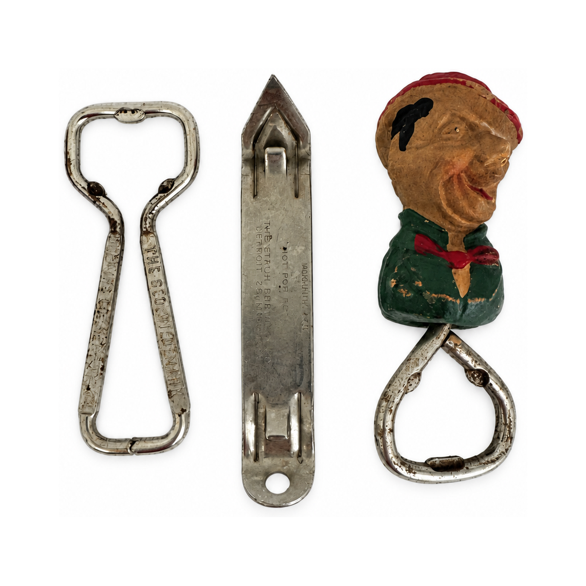 Vintage 18 Metal Bottle Openers & Figural Corkscrews Collection, 1950