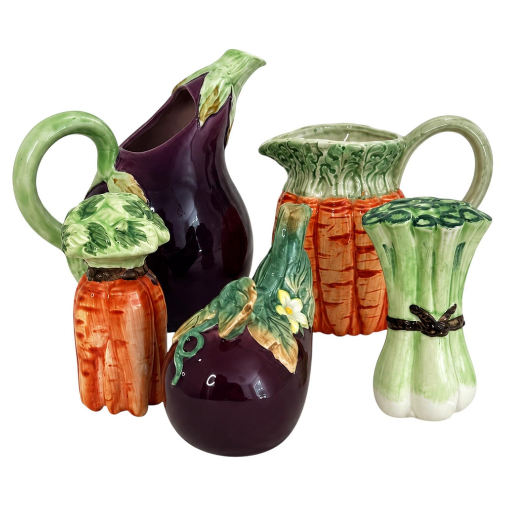 Fitz and Floyd Ceramic Vegetable Measuring Cup and Shakers Set