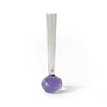 Bud Vase with Spherical Base in Clear and Violet Glass