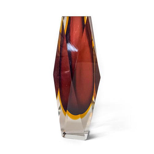 Geometric Base in Sommerso Glass