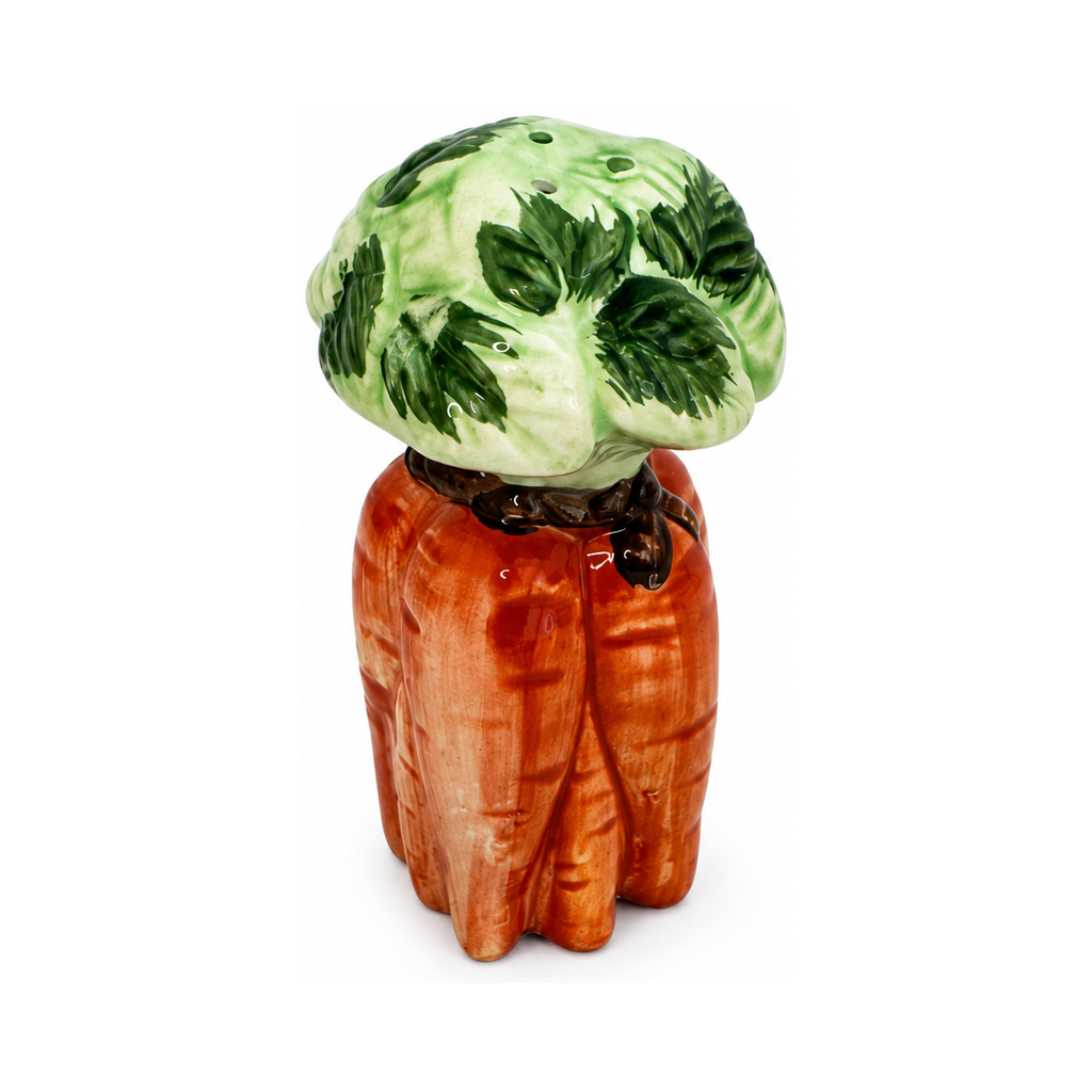 Fitz and Floyd Ceramic Vegetable Measuring Cup and Shakers Set
